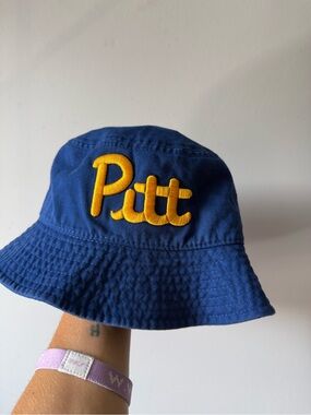 Pitt College Blue Gold Yellow Bucket Hat Cotton Newhattan S M